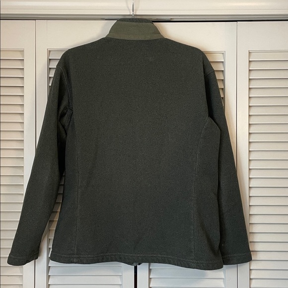 Patagonia Synchilla Polar Basin fleece Jacket army green women’s Sz L full zip - Picture 4 of 5